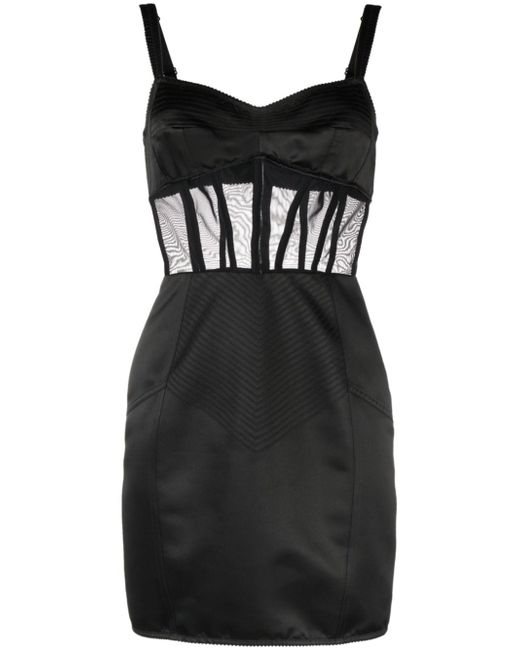 Dolce & Gabbana panelled silk-satin corset dress