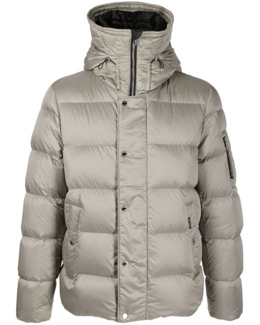 Moorer quilted hooded padded jacket