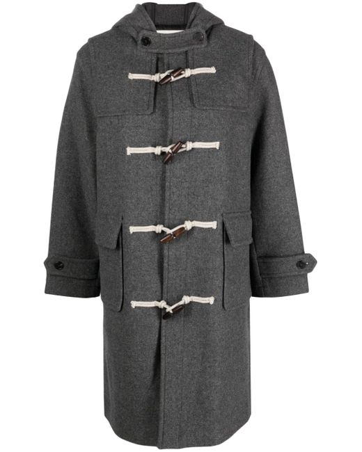 Dunst panelled hooded duffle coat