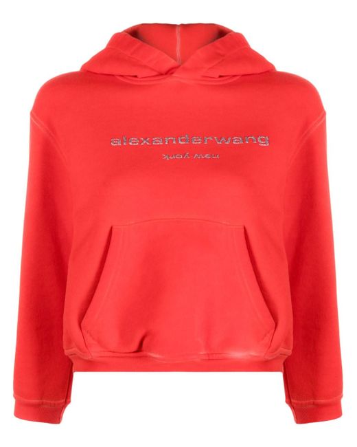 Alexander Wang glitter logo-print hoodie