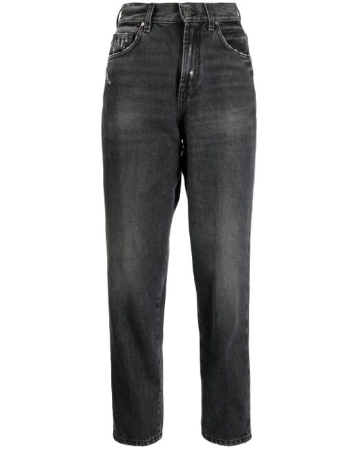 Lardini washed-denim cropped jeans