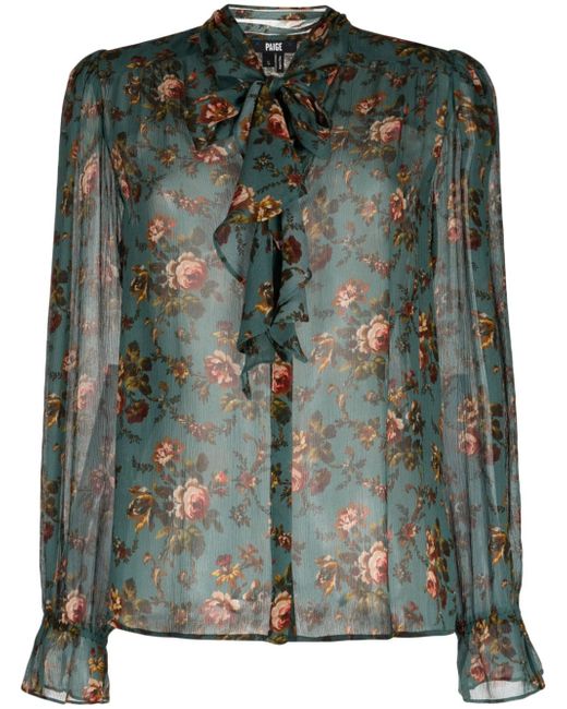 Paige Clemency floral-print blouse