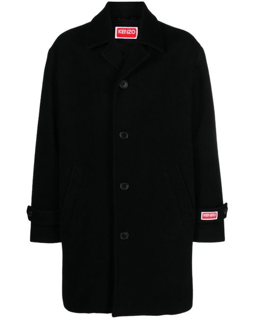 Kenzo notched-collar single-breasted coat