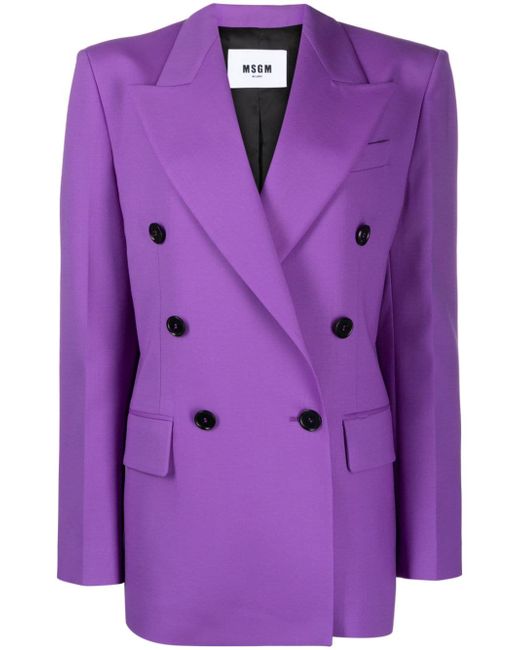 Msgm straight-cut double-breasted blazer