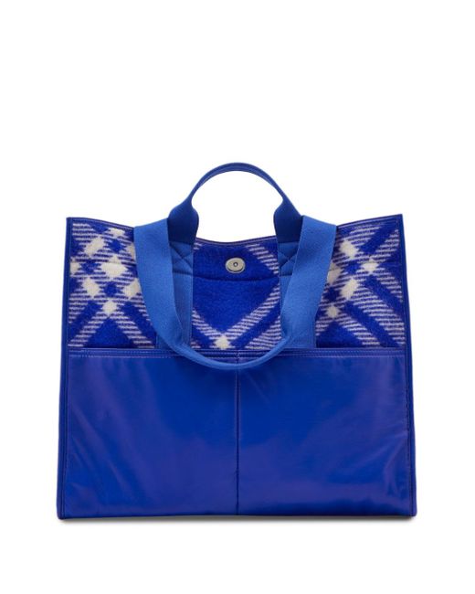 Burberry check-pattern shopper tote bag