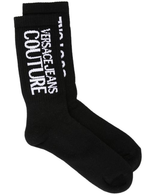 Versace Jeans Couture intarsia-knit logo stretch-cotton socks