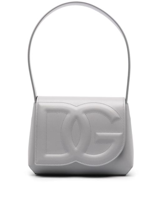 Dolce & Gabbana logo-embossed leather shoulder bag