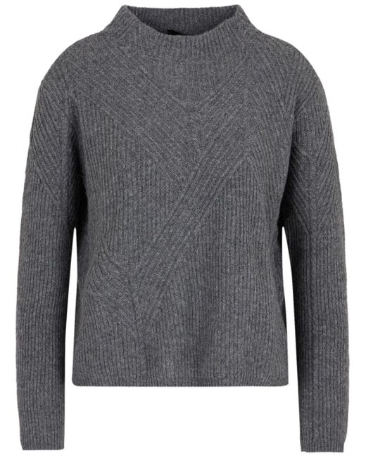 Emporio Armani ribbed-knit wool-blend jumper