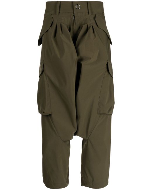 Fumito Ganryu drop-crotch cargo trousers