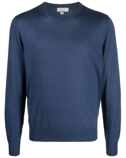 Canali fine-knit crew-neck jumper