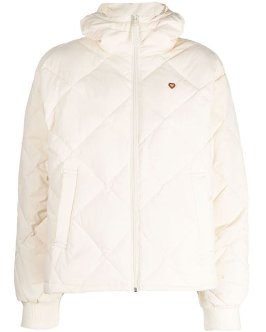 Chocoolate logo-appliqué quilted padded jacket
