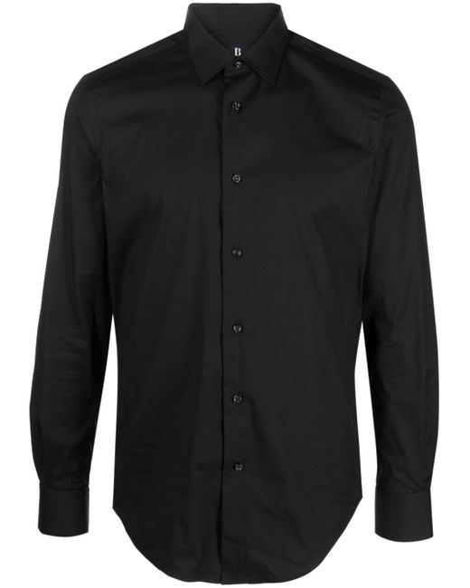 Boggi Milano button-up cotton-blend shirt