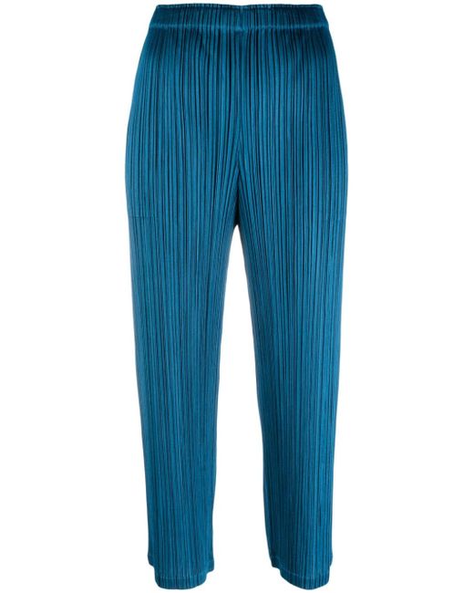 Pleats Please By Issey Miyake Mc August plissé cropped trousers