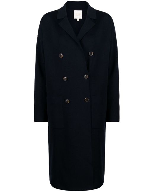 Twp notched-lapels double-breasted coat
