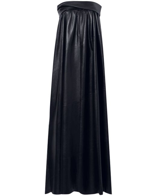 Proenza Schouler strapless leather maxi dress