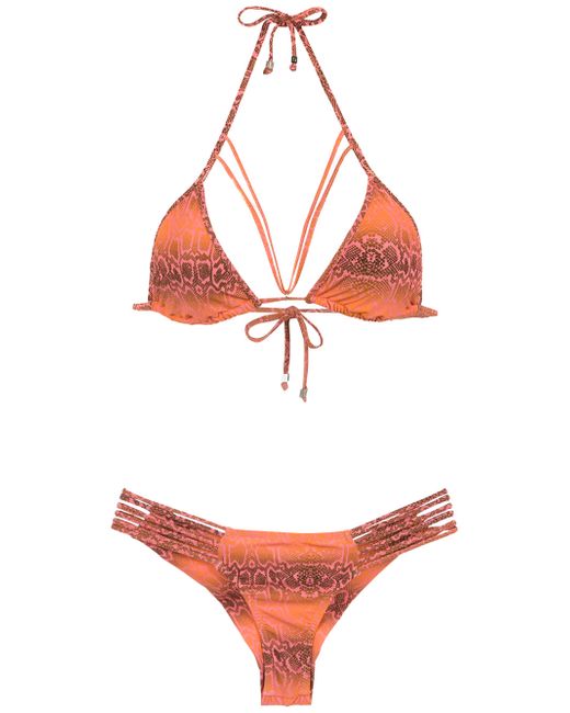 Amir Slama printed triangle top bikini set