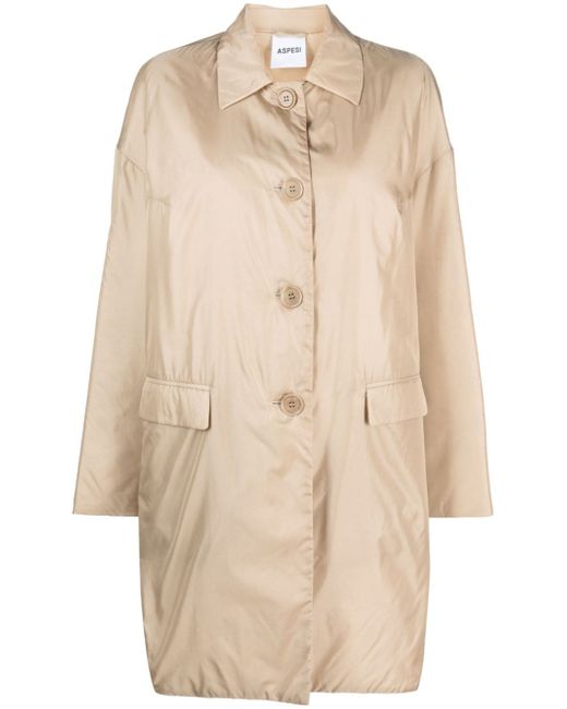 Aspesi buttoned-up gabardine coat