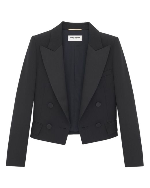 Saint Laurent double-breasted cropped blazer