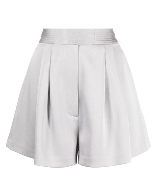 Alex Perry pleated high-waisted shorts