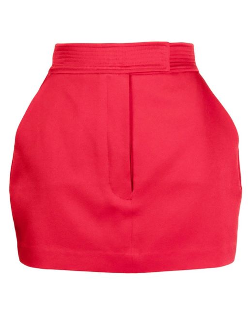 Alex Perry high-waisted satin-finish skirt