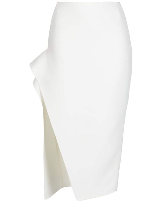 Maticevski high-waisted side-slit midi skirt