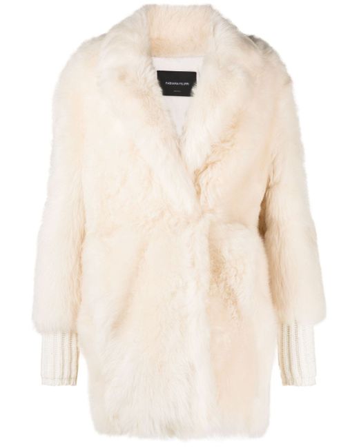 Fabiana Filippi single-breasted faux-fur coat