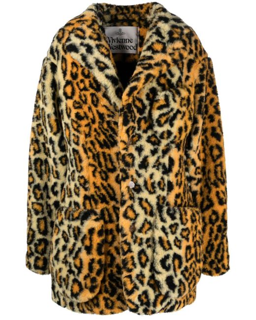 Vivienne Westwood Wittgenstein leopard-print faux-fur coat