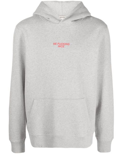 Zadig & Voltaire slogan-print cotton hoodie