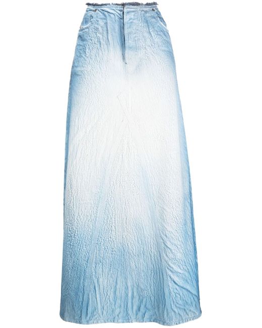 Diesel washed A-line lyocell maxi skirt