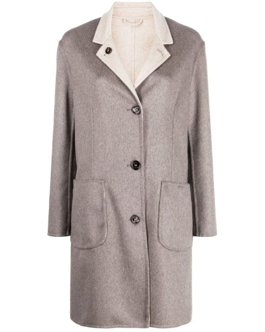 Kired single-breasted reversible coat