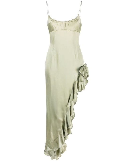 Alessandra Rich ruffle-detail silk dress