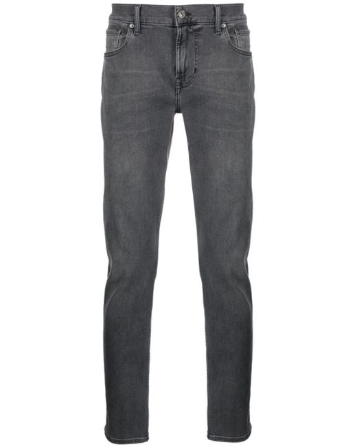 7 For All Mankind slim-cut mid-rise jeans