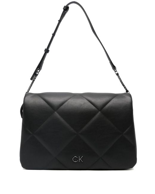 Calvin Klein logo-plaque quilted shoulder bag
