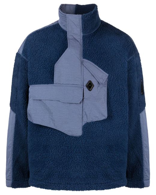 A-Cold-Wall Bonded Axis panelled fleece jacket