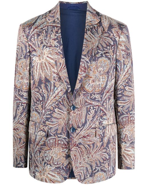 Etro jacquard-pattern single-breasted blazer