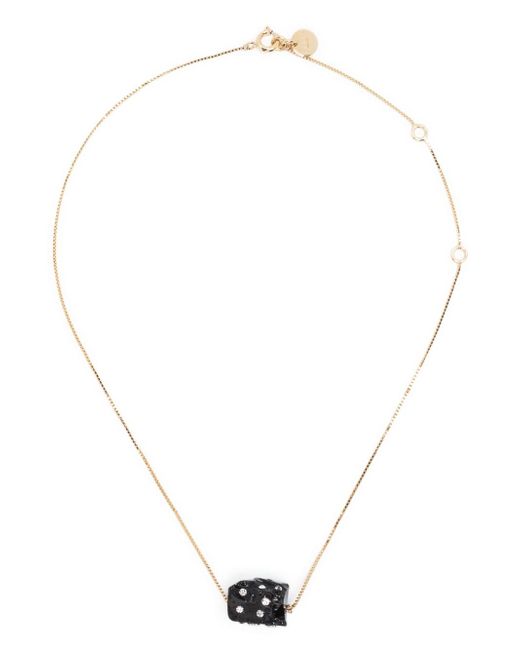 Marni stone-pendant crystal-embellished necklace