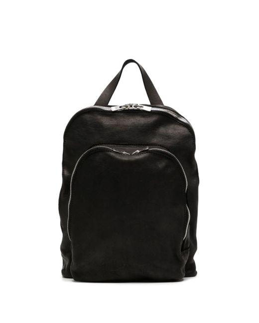 Guidi zip-fastening leather backpack