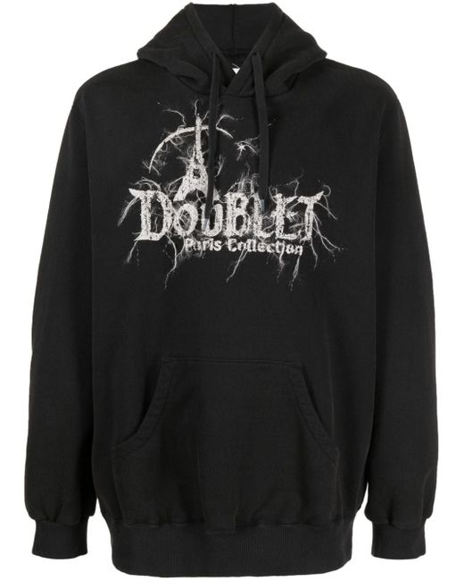 Doublet logo-print hoodie
