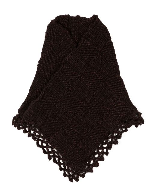 Kiko Kostadinov Aspasia checkerboard-knit wool-blend scarf
