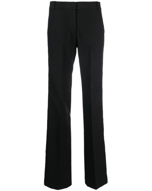 Ermanno Firenze pressed-crease tailored straight-leg trousers
