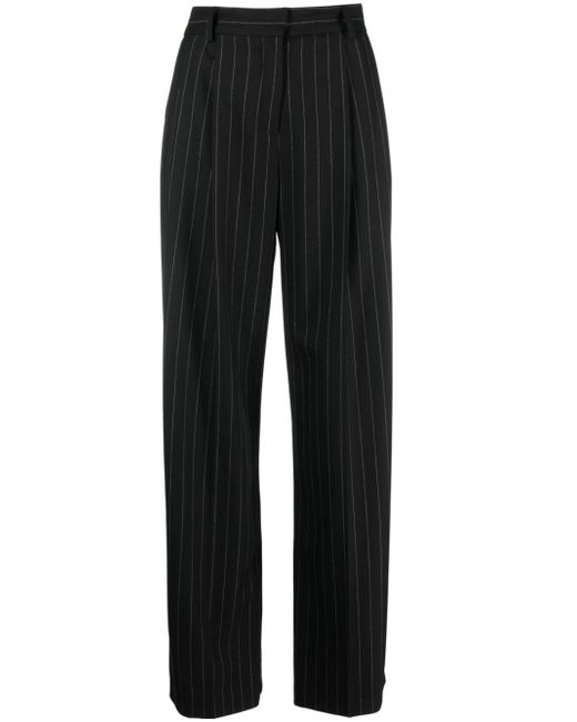 Ermanno Firenze pinstripe pleated wide-leg trousers