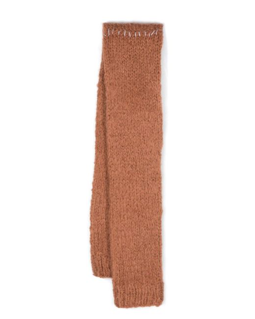 Acne Studios contrast-stitch knitted tube scarf