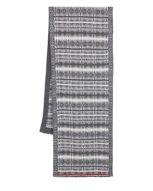 Thom Browne tartan-check wool scarf