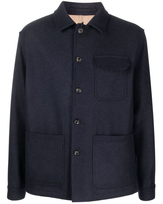 Lardini spread-collar shirt jacket