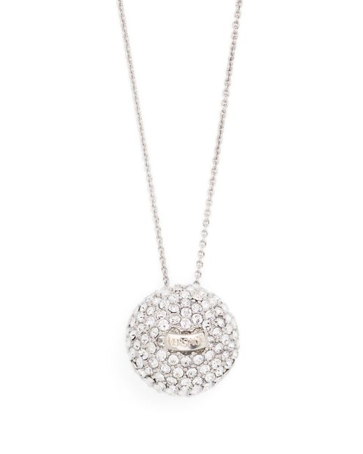 Versace crystal-sphere Medusa necklace