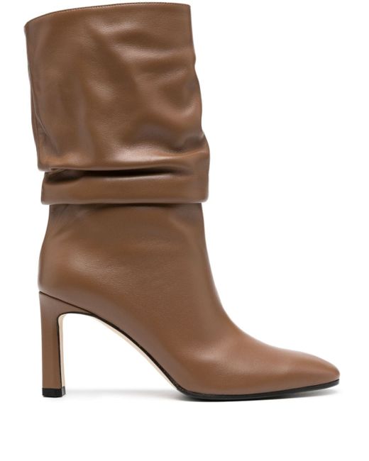 Sergio Rossi 80mm ankle-length leather boots