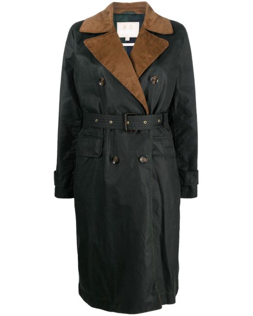 Barbour double-breasted belted coat