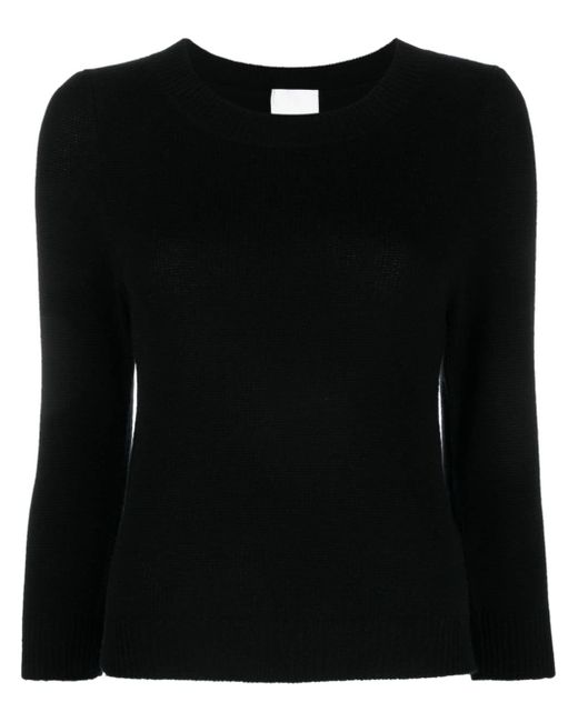 Allude ribbed-trim puff-sleeve jumper