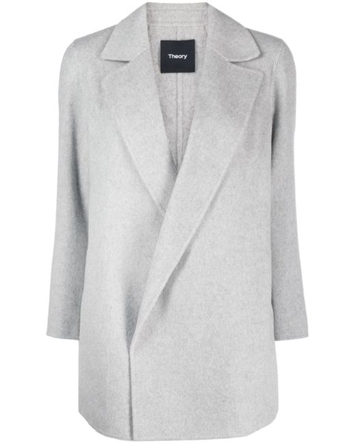 Theory single-breasted cashmere coat