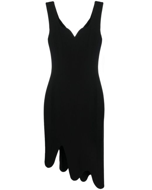 Moschino asymmetric sleeveless crepe dress